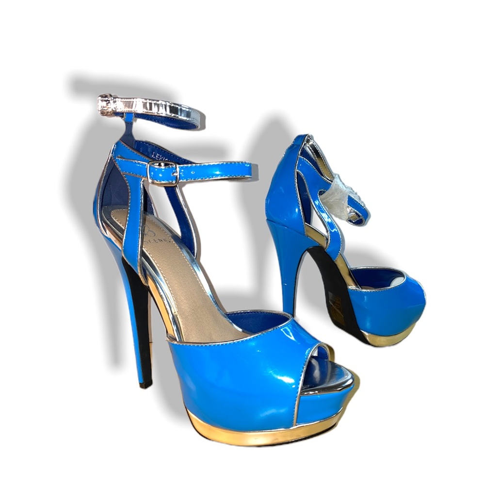Scene Blue and Silver Heels
